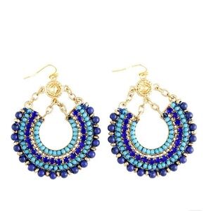 Handcrafted Multi-Bead Drop Earrings
